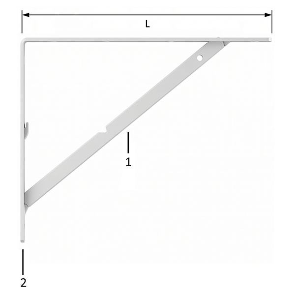 MINUTEX Reggimensola Genius in Acciaio Verniciato Bianco - MINUTEX - Immagine 2